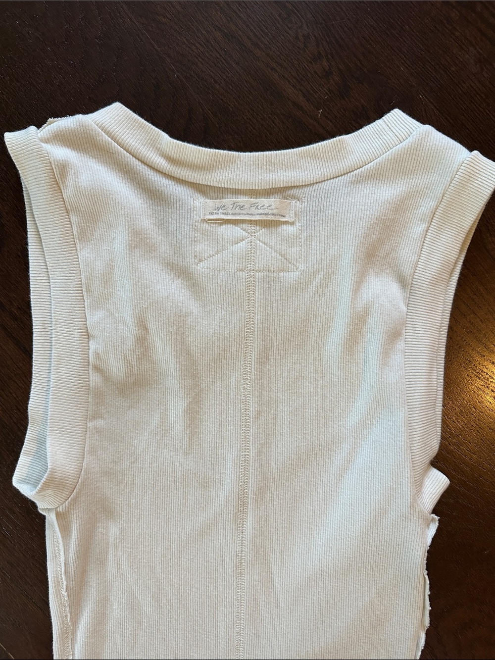 We The Free Cream Ribbed Tank Top - Picture 3 of 4